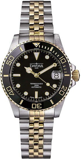 Davosa Armbanduhr Ternos Medium Automatic, Automatik, Edelstahl, Schwarz, 36,5 mm - Bild 1