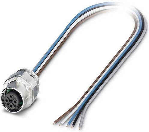 Phoenix Contact 1520042 Sensor-Aktor-Einbausteckverbinder M12 Buchse, 5-polig, silber - Bild 1