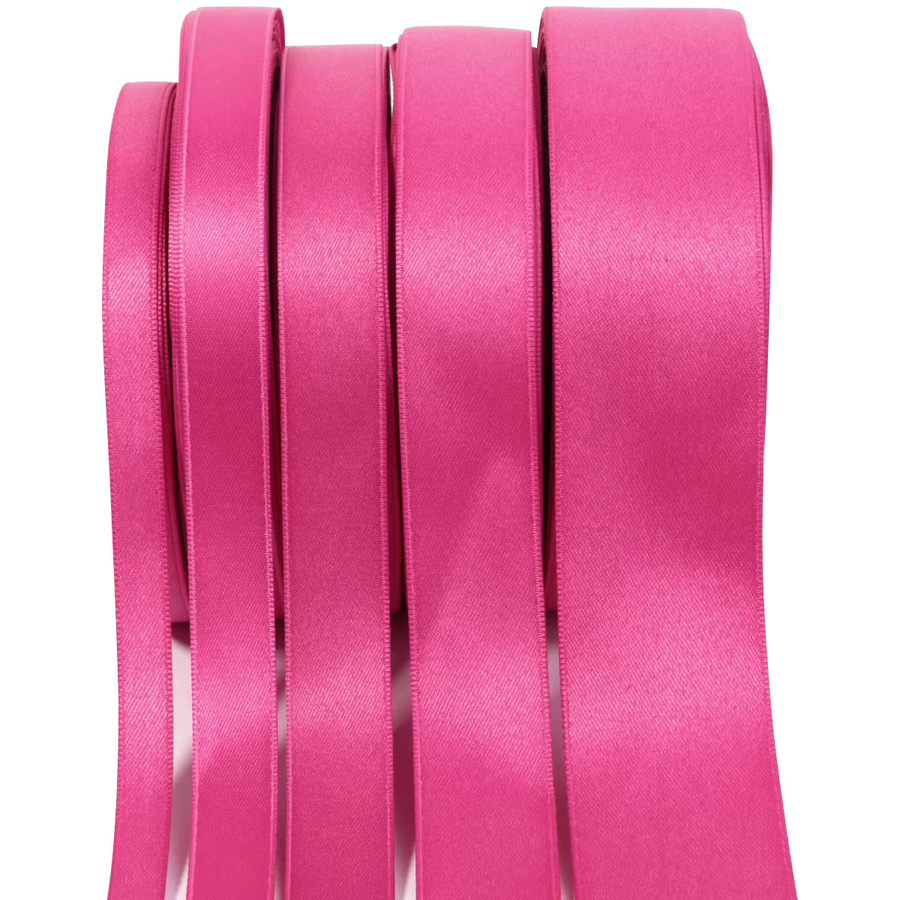 Linsoir Beads Satinband Pink für Bastelarbeiten und Geschenkverpackungen, 25 Yards pro Rolle - Bild 6