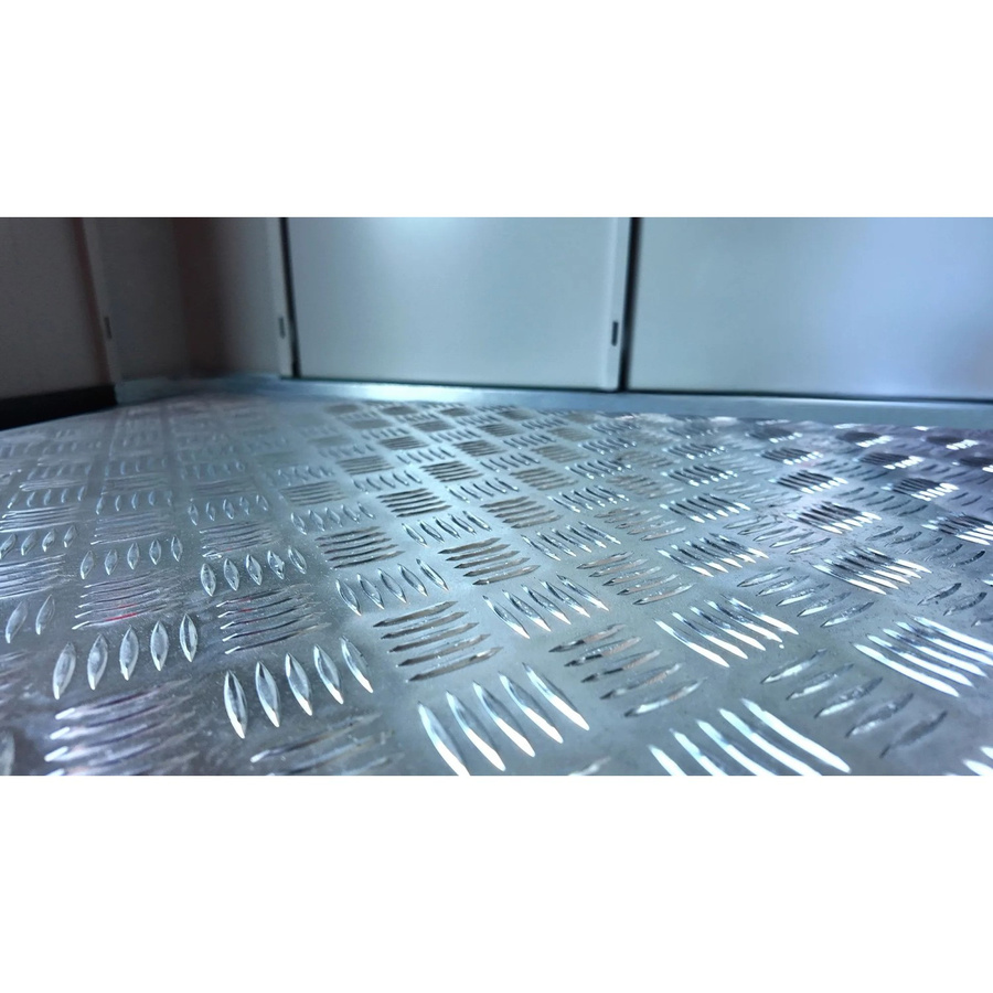 Weka Aluminium Riffelblechboden für Metall-Gerätehaus, Farbe: Silber, B/T: 236,9 x 136,7 cm, Stärke: 2 mm - Bild 2