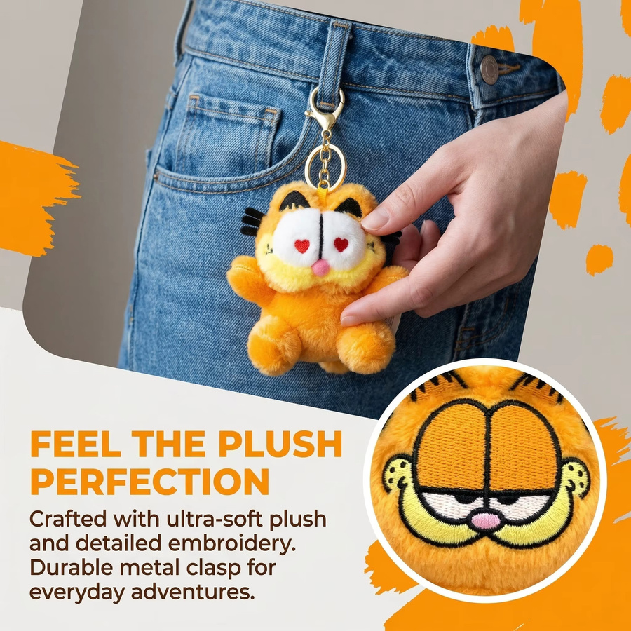 Garfield Plüsch-Schlüsselanhänger, 3 Styles, 11cm - Bild 2