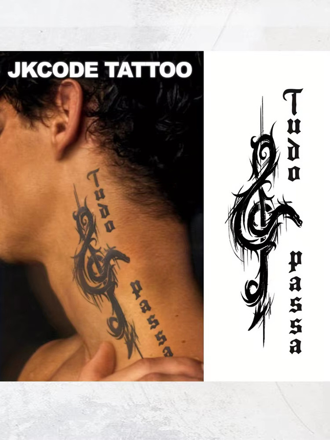 JKCODE TATTOO Temporäres Kräutertattoo, Unisex - Bild 4