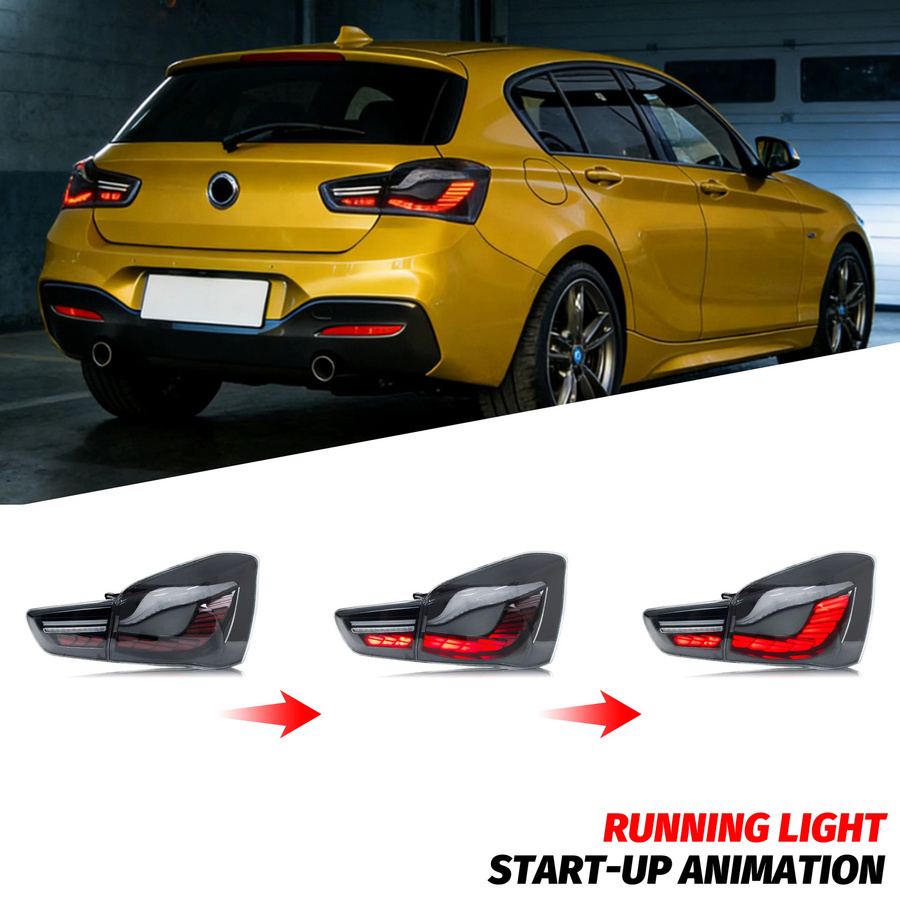 Voll-LED-Rückleuchten im Drachenschuppen-Design für BMW 1er 4er F32 F36 F20 LCI F21 M1 M4 in Rot, 2er-Set mit Plug-and-Play-Montage - Bild 5