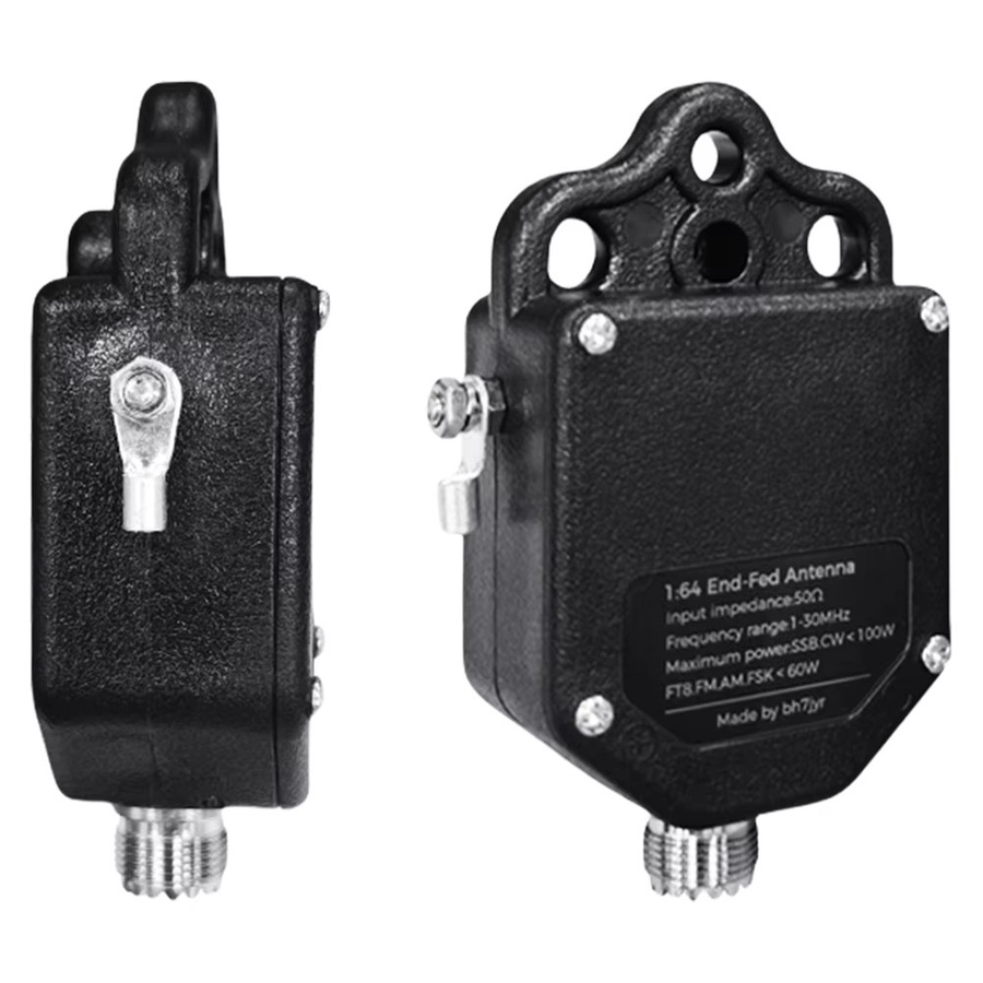APWIKOGER 1:64 Balun End-Fed-Antenne für 4-Band und 8-Band, Tragbare HF-Antenne für den Außenbereich, Schwarz - Bild 3