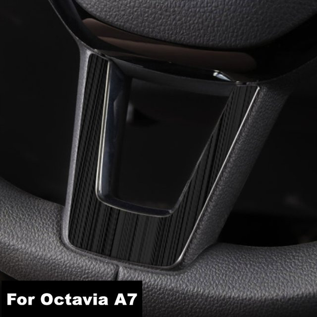 AliLetin Lenkradverkleidung Dekorativ in Schwarz für Skoda Octavia A7 MK3 2014-2016 - Bild 1