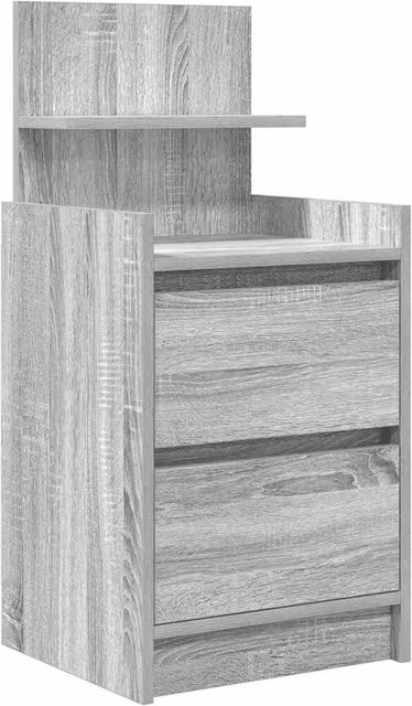 vidaXL Nachttisch mit 2 Schubladen in Grau Sonoma, B/T/H: 38 x 34 x 80 cm - Bild 1