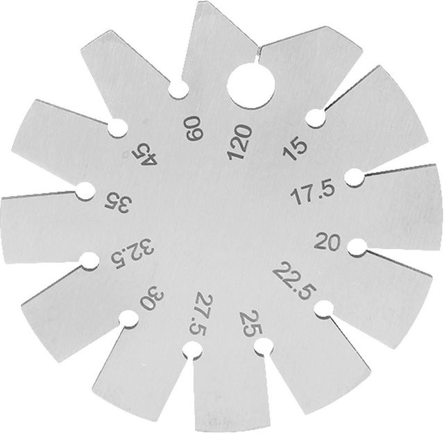 Abschrägungswinkelmesser aus Edelstahl von Koogeelife für Messerklingen, Winkelbereich 15–120 Grad, Farbe: Silber - Bild 1