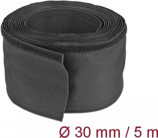 Delock Kabel-Bündelschlauch aus Polyester in Schwarz, Durchmesser: 30 mm, Länge: 5 m - Bild 2