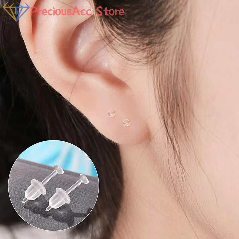 Velishy Ohrring Studs, Kunststoff, Transparent, Unisex - Bild 2