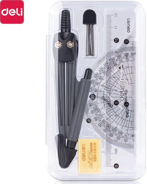 Deli 7-teiliges Zirkel-Set aus Kunststoff für den Schulbedarf - Bild 1