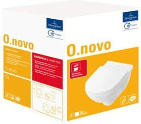 Villeroy & Boch Wand-WC-Combi-Pack O.NOVO mit WC-Sitz in Weiß, Washdown, Soft-Close, B/T: 36 x 56 cm - Bild 1
