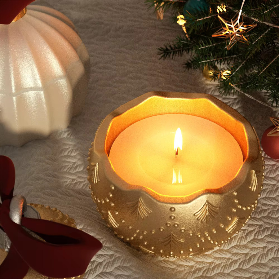 GBhouse Twinkle Bauble Kerzenform aus Silikon für Beton, Jesmonite und Zement, Wiederverwendbare DIY-Form für Weihnachts-Kerzen - Bild 2