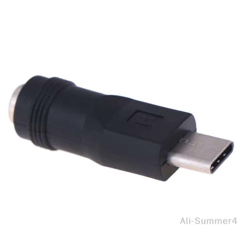 DC auf USB-C Adapter 5,5 x 2,1 mm auf Typ-C 3.1 Stecker in Schwarz mit 90 oder 180 Grad Winkel für Mobiltelefone - Bild 3