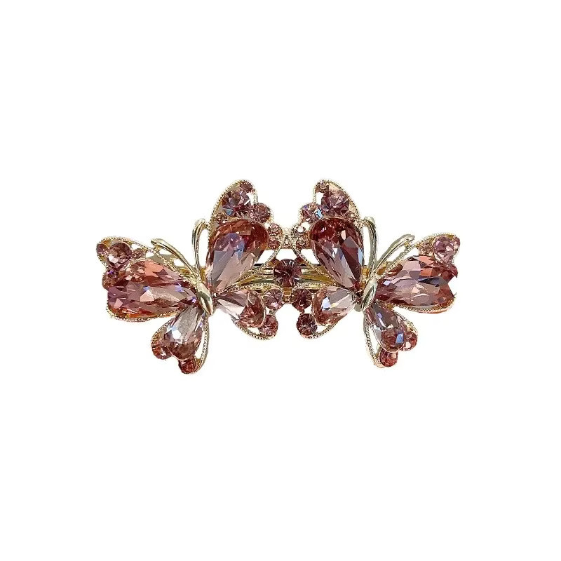 HIYAYZ Haarspange Schmetterling Kristall, Lila, Damen - Bild 2