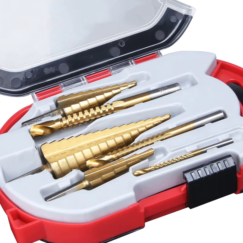 HUHAO 6er Set M35 HSS Stufenbohrer aus Edelstahl in Gold für Metall und Holz - Bild 4