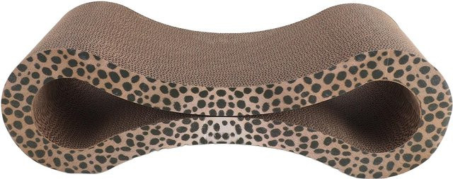 OutsideWorld Kratzbaum Lounge aus Wellpappe als Möbelschutz und ergonomisches Kratzbrett für Katzen in Grau - Bild 1