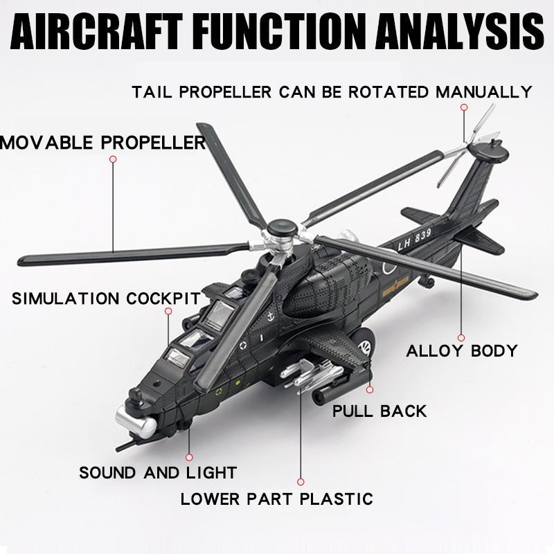 WZ-10 Hubschrauber, Modell, 1:72, Metall, mit Licht und Geräusch, ab 14 Jahren - Bild 2