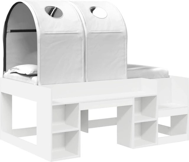 vidaXL Bett mit Tunnel aus Holzwerkstoff in Weiß - Bild 1