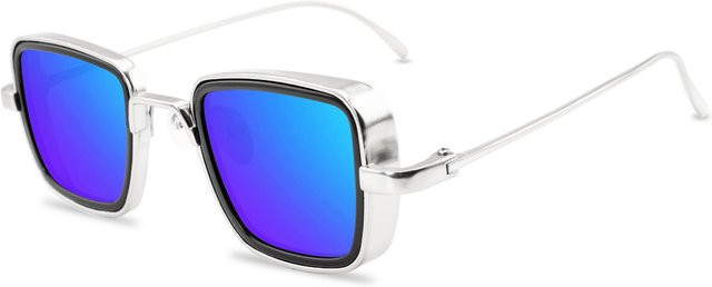 Dote Sonnenbrille, Vollrand, quadratisch, Metall, silber, Unisex - Bild 1