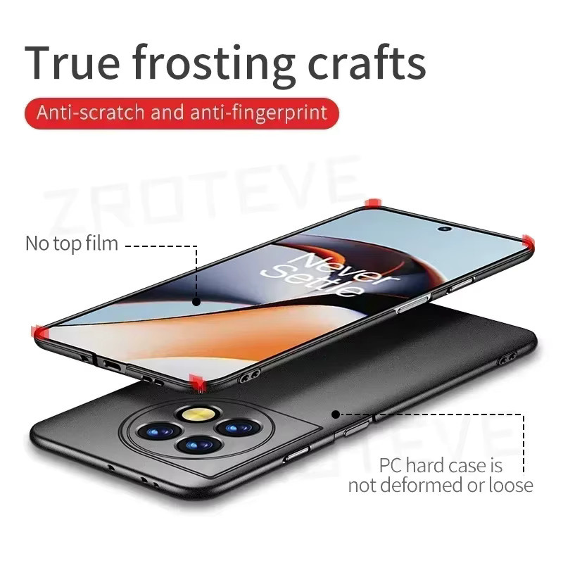 ZROTEVE Slim Hard PC Schutzhülle für OnePlus ACE 2, ACE 3, ACE 2V und ACE 3V in Schwarz, matte Stoßfeste Abdeckung für 5G Modelle - Bild 6