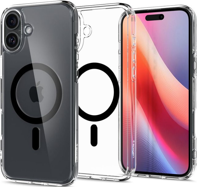 Spigen Ultra Hybrid MagSafe Schutzhülle für Apple iPhone 16 Plus in Schwarz und Transparent - Bild 1