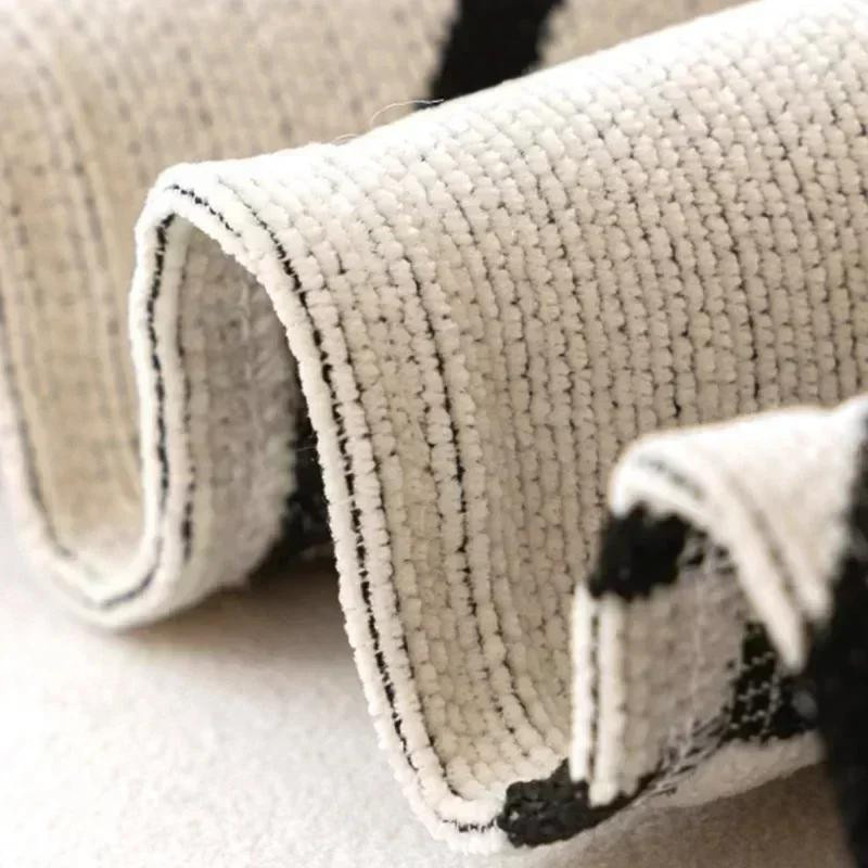 Yiran Furniture Sofadecke aus Chenille mit geometrischem Aufdruck in Schwarz, B/T: 180 x 90 cm - Bild 2
