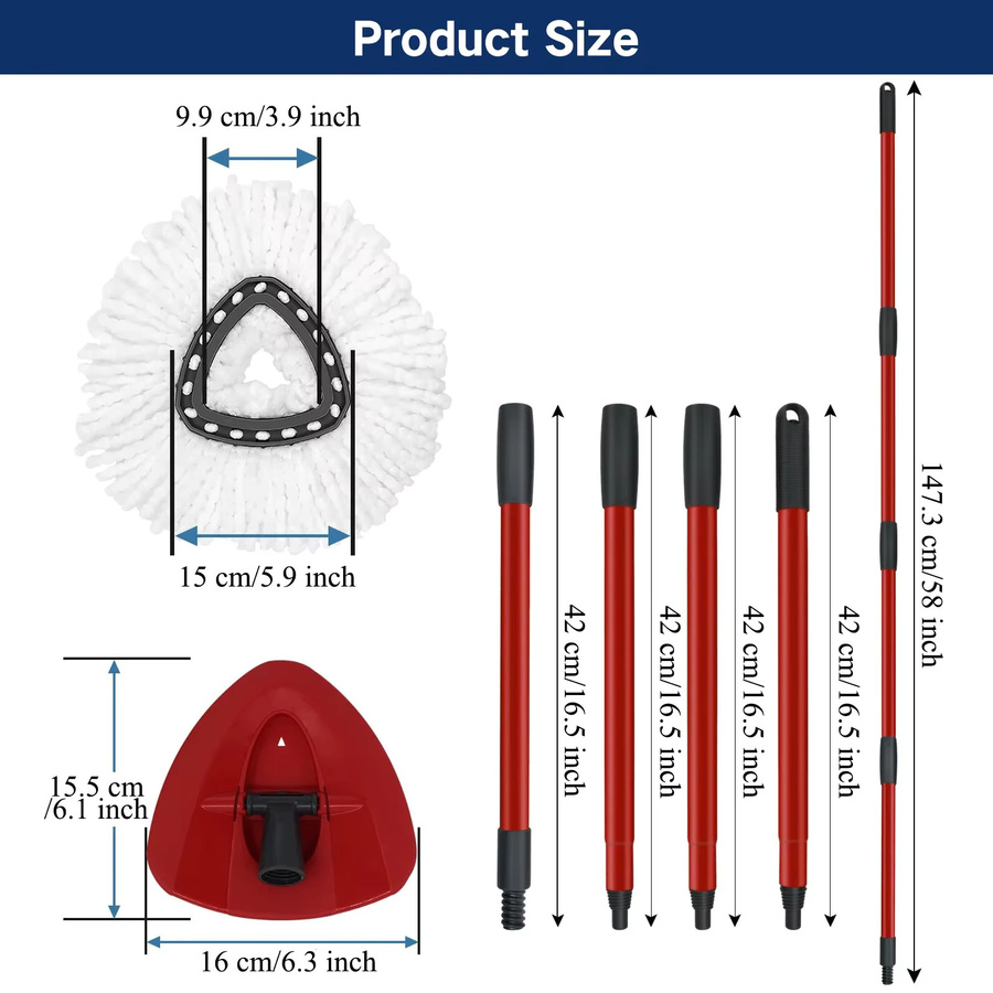 Vileda Ersatz-Mopp-Set für EasyWring 1-Tank Spin Mop System in Weiß - Bild 2
