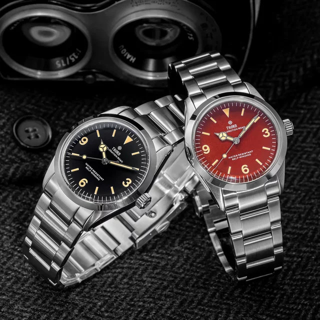 THORN Armbanduhr, Automatik, Edelstahl, Schwarz, 34 mm, Herren - Bild 1