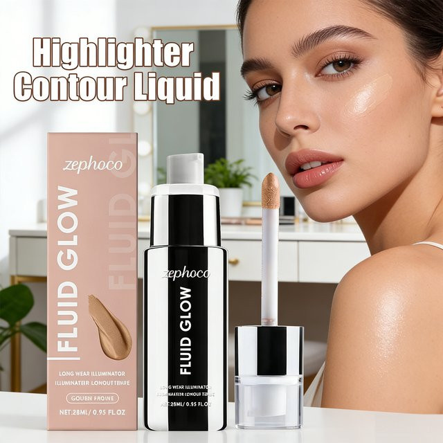 zephoco Golden Glow Highlighter Serum, glänzend, 28 ml - Bild 1