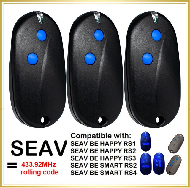 SEAV Be Happy RS2 Garagentor Fernbedienung Rolling Code Toröffner Ersatzsender 433,92 MHz - Bild 1