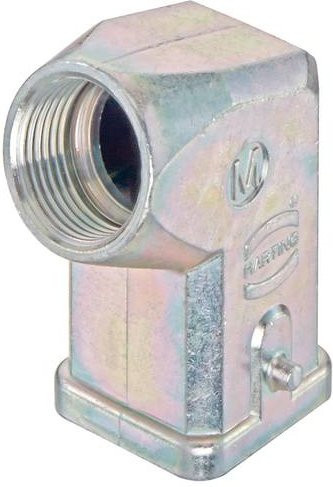 HARTING Tüllengehäuse 19 62 003 1643 aus Zinkdruckguss in Silber - Bild 1
