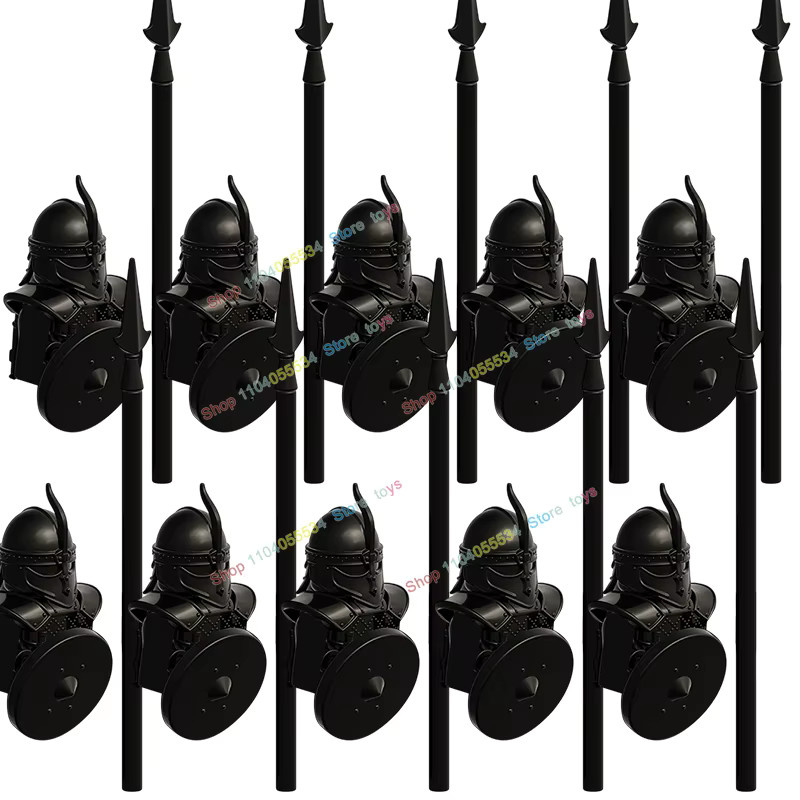 DR.TONG Spiel Armee Soldaten Ritter, Actionfiguren, Zubehör, Kunststoff, Schwarz - Bild 3