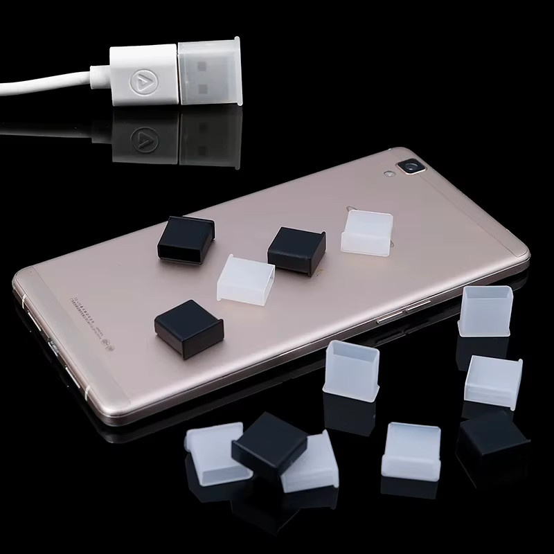 10 Stück USB-A Anti-Staub-Schutzdeckel aus Kunststoff in Weiß - Bild 2