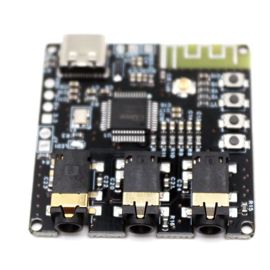 Dykbcells BP1048 Bluetooth 5.3 DSP Tuning Board mit USB-C Soundkarte für Stereo Preamp EQ Musikwiedergabe in Schwarz - Bild 2