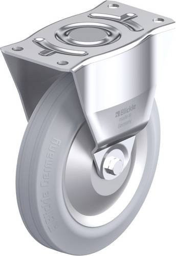 Blickle B-V 252R-SG-FA Stahlblech-Bockrolle in Grau mit 250 mm Rad-Durchmesser und 295 kg Tragfähigkeit - Bild 1