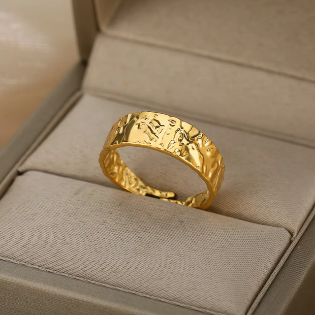 BAUTOBVC Ring Edelstahl, Gold, Damen, Vintage, Offen, Einstellbar - Bild 1