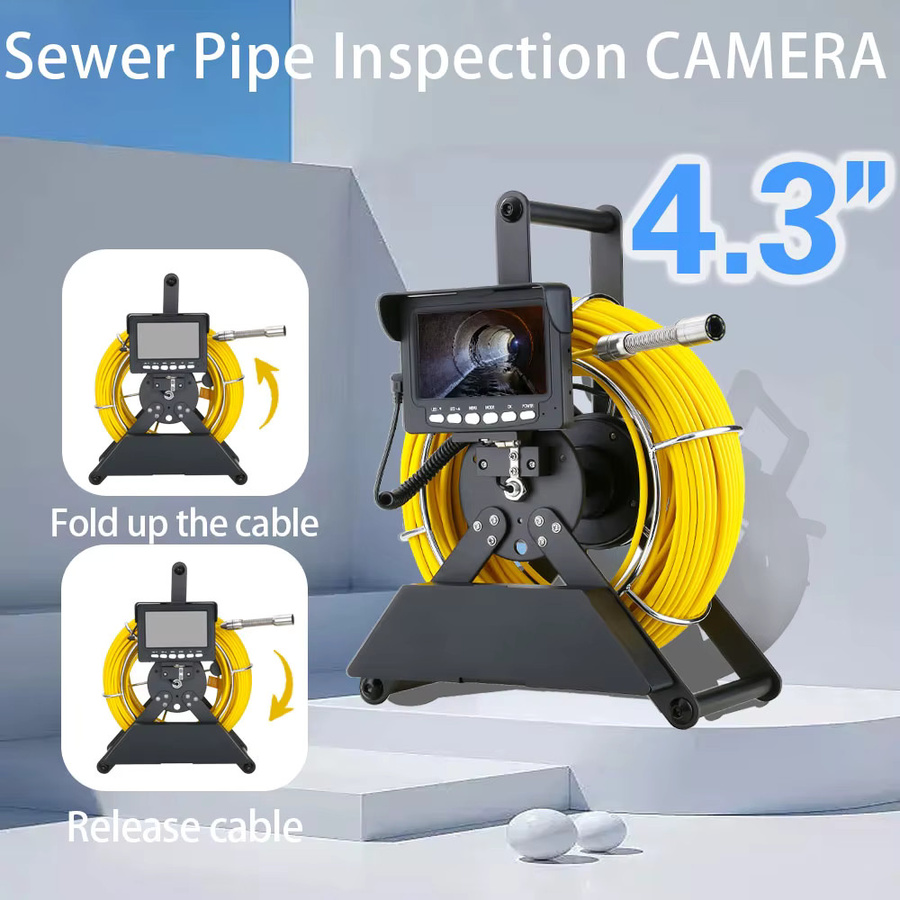 GAMWATER Kanalinspektionskamera mit 4,3 Zoll Display, 1000TVL HD, 20m Kabel und 4500mAh Akku inklusive 16G Karte und 8 LED für Abfluss- und Rohrinspektion - Bild 2