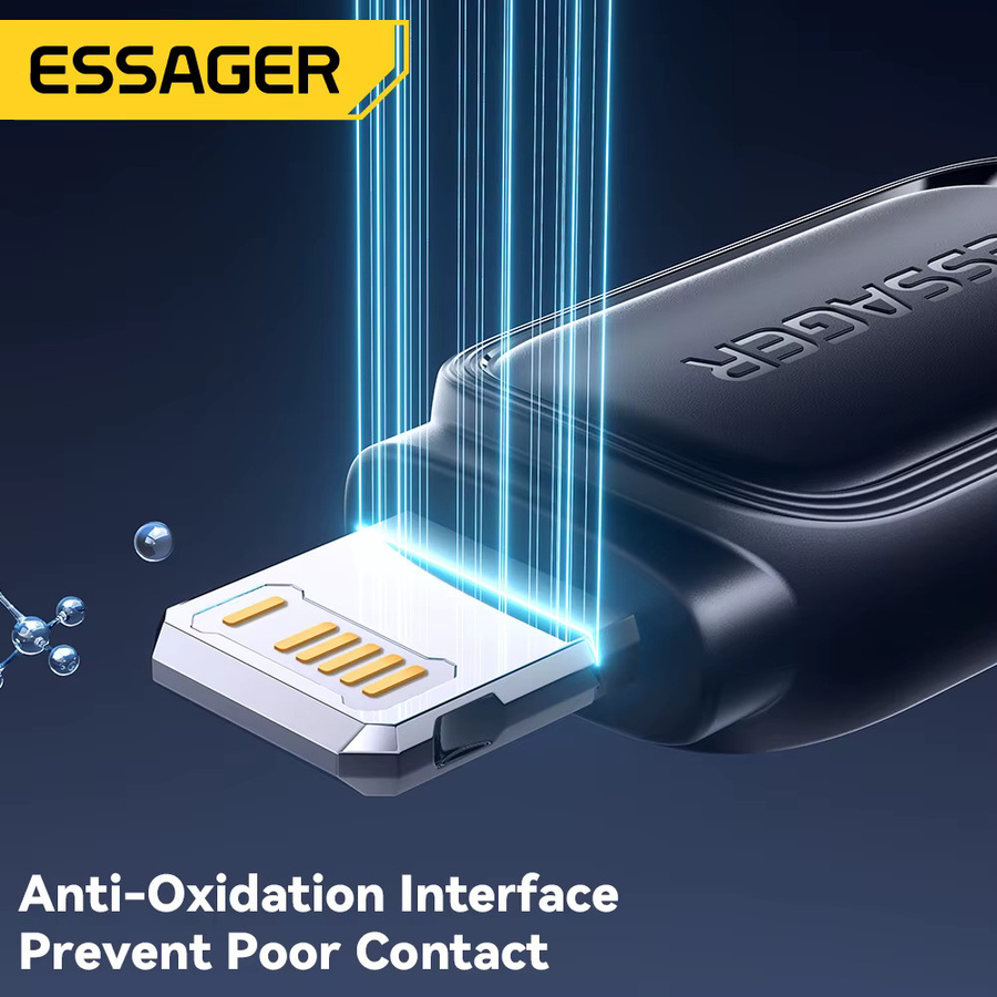 Essager USB-C zu Lightning Magnetisches Schnellladekabel 29W in Schwarz für iPhone, AirPods und iPod Touch - Bild 5