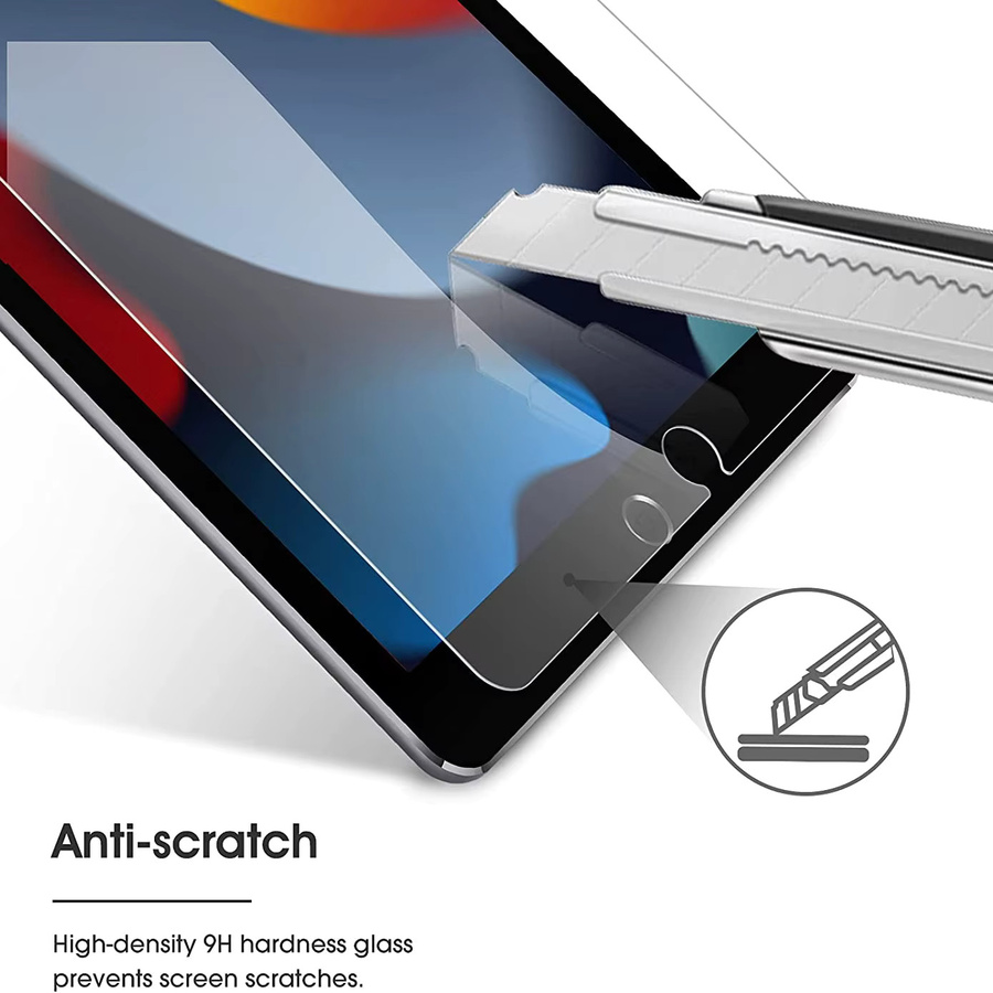 Displayschutzfolie aus gehärtetem Glas für Apple iPad 10,2 Zoll, transparent - Bild 4