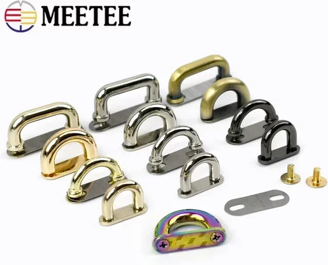 Meetee Metallschnallen Bogenbrücke D-Ring Verbinder in Gold für Handtaschen und Lederhandwerk - Bild 1