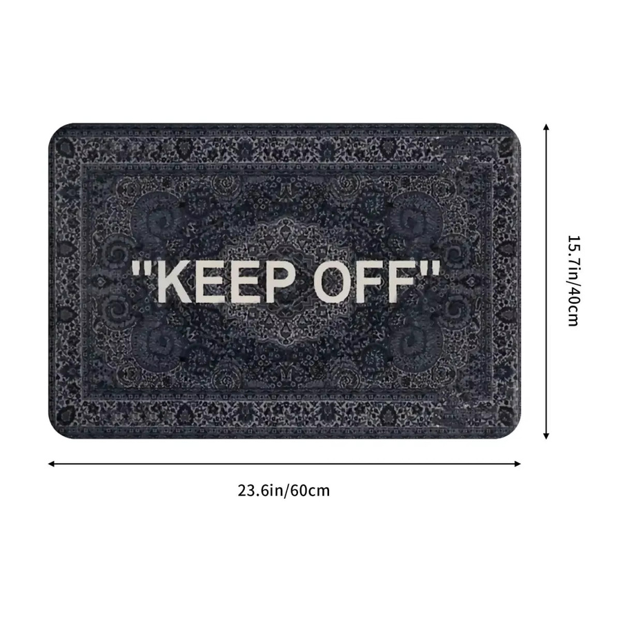 Keep Off Bodenmatte mit orientalischem Grafikdesign, rutschfester Teppich für Eingangsbereich, Schlafzimmer und Küche, B/T: 60 x 40 cm - Bild 2