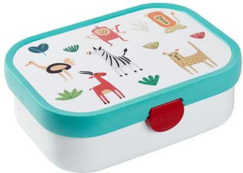 Mepal Campus Brotdose Animal Friends mit Bento-Einsatz, Gabel und Unterteilungen in Multicolour - Bild 1