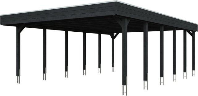 SKANHOLZ Carport Friesland aus Fichte mit EPDM-Dach in Anthrazit, B: 546 cm, T: 860 cm - Bild 4