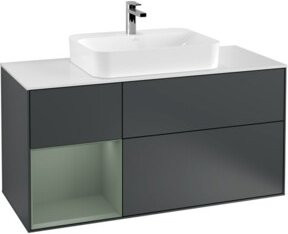 V&B Waschtischunterschrank Finion mit Wandbeleuchtung, lackiert, Breite: 120 cm, Tiefe: 50,1 cm, Höhe: 50,1 cm - Bild 1