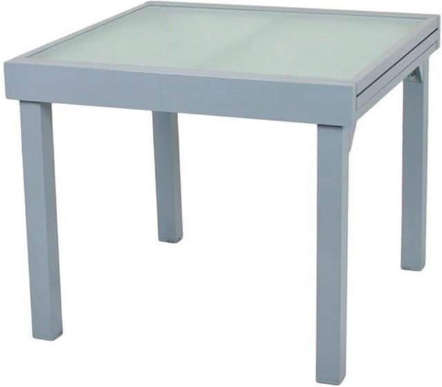 Garden Pleasure Gartentisch Lola quadratisch ausziehbar aus Aluminium in Grau - Bild 1