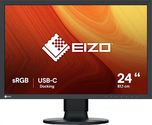 EIZO ColorEdge CS2400R Monitor, 24.1 Zoll IPS LCD, Black, HDMI, DisplayPort, USB-C - Bild 1