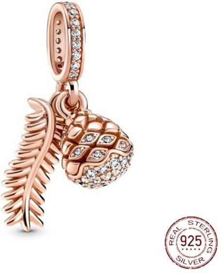 Daisy Charm Anhänger, 925 Sterling Silber, Rose Gold, Damen - Bild 1