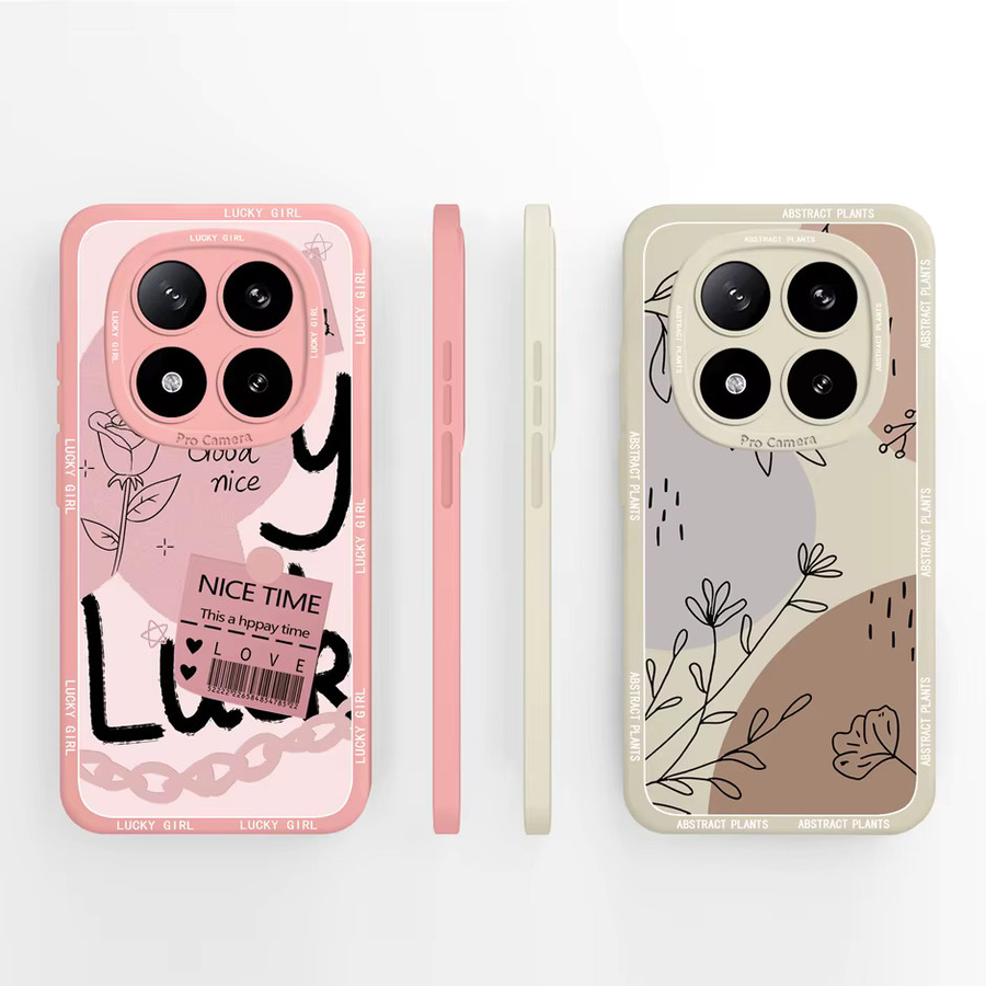 Xiaomi Schutzhülle mit Blumenmuster aus weichem Silikon für Redmi Note 14 und Redmi Note 14 Pro Plus 4G/5G, Multicolor - Bild 2