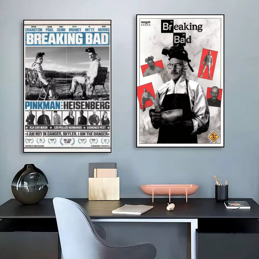 Retro Filmplakat Wandaufkleber Breaking America Klassische Kunst als wasserfester Papieraufkleber in Mehrfarbig - Bild 2