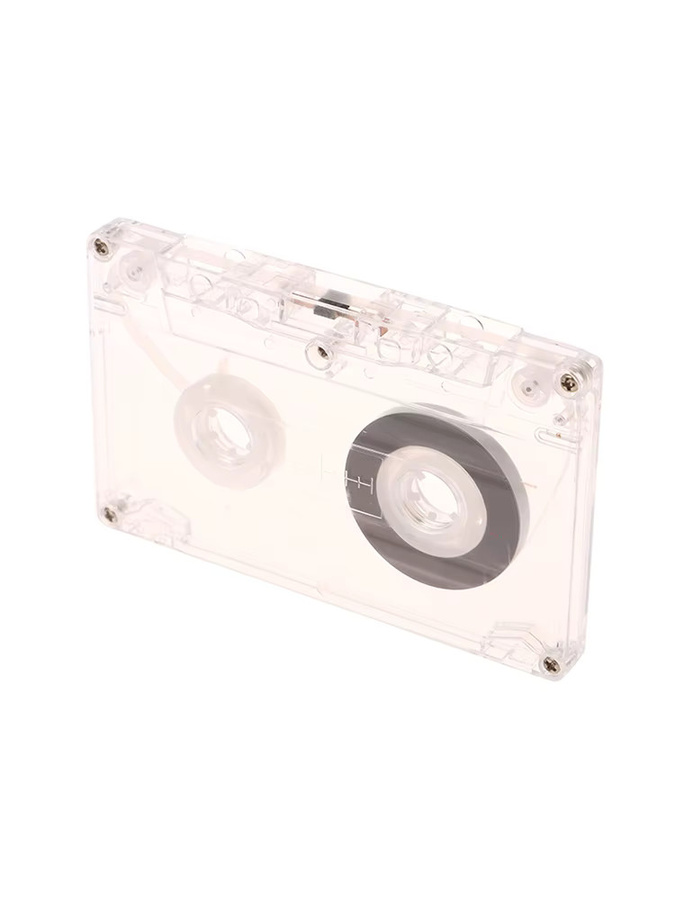 KOQZM 30-Minuten Standard Kassetten Farbbandplayer mit magnetischem Audioband und transparenter Aufbewahrungsbox für Sprach- und Musikaufnahmen in Transparent - Bild 2